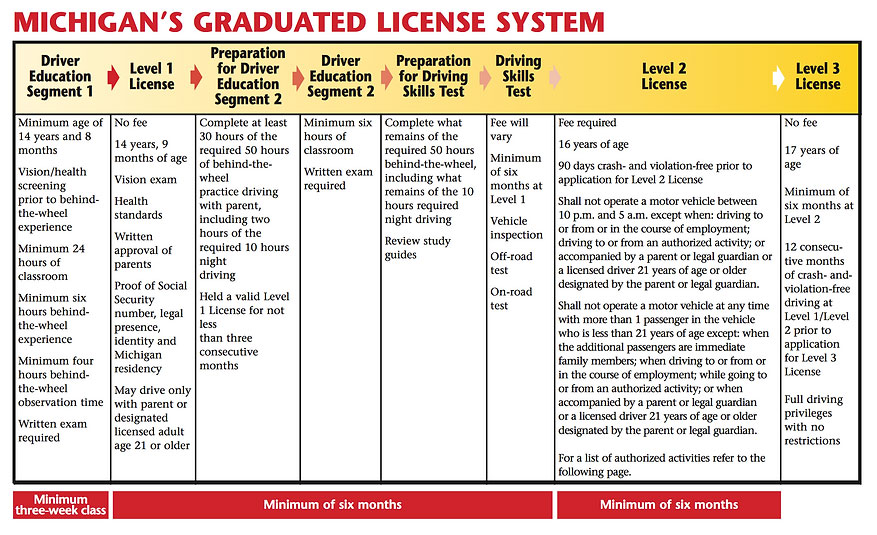 Michigan's Graduated License System Infographic